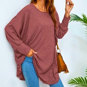 🦋 mauve oversized sweater tunic 🦋